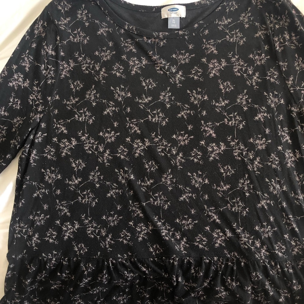 Old Navy Black Peplum Top
